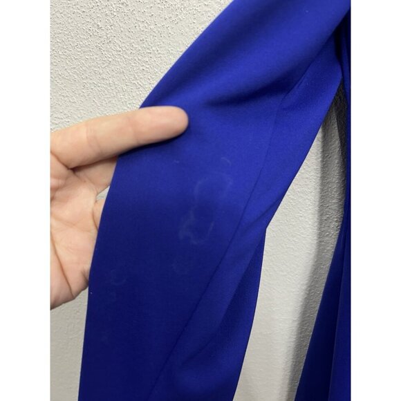 Alex Evenings Maxi Gown Dress Size 10 Set Jacket Blue Beaded Sleeveless Wedding - Picture 11 of 12